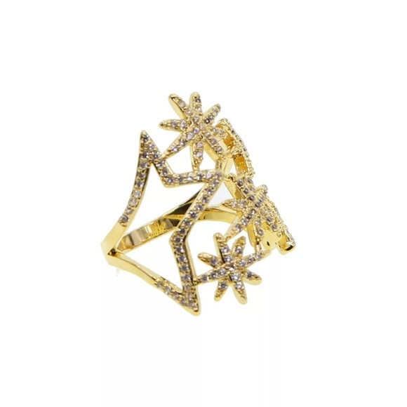 💎NEW💎 GOLD PLATED STARBURST RING - Picture 5 of 7